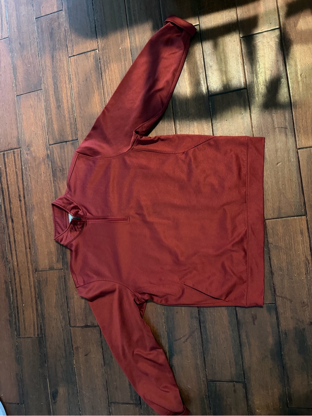 PGA Tour Men's Lightweight Quarter-Zip Shirt Jacket in Maroon